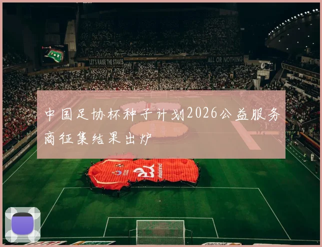 中国足协杯种子计划2026公益服务商征集结果出炉